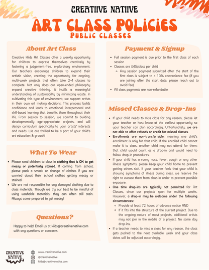 Tues 1p Studio City Art Class!